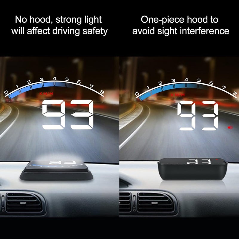 EIMSOAH Car HUD Head Up Projector, Universal Car High Definition,Car Universal, Speed, Engine RPM,OBD HUD Windshield Projector Overspeed Security Alarm,OverSpeed Warning for All OBDII - Image 5